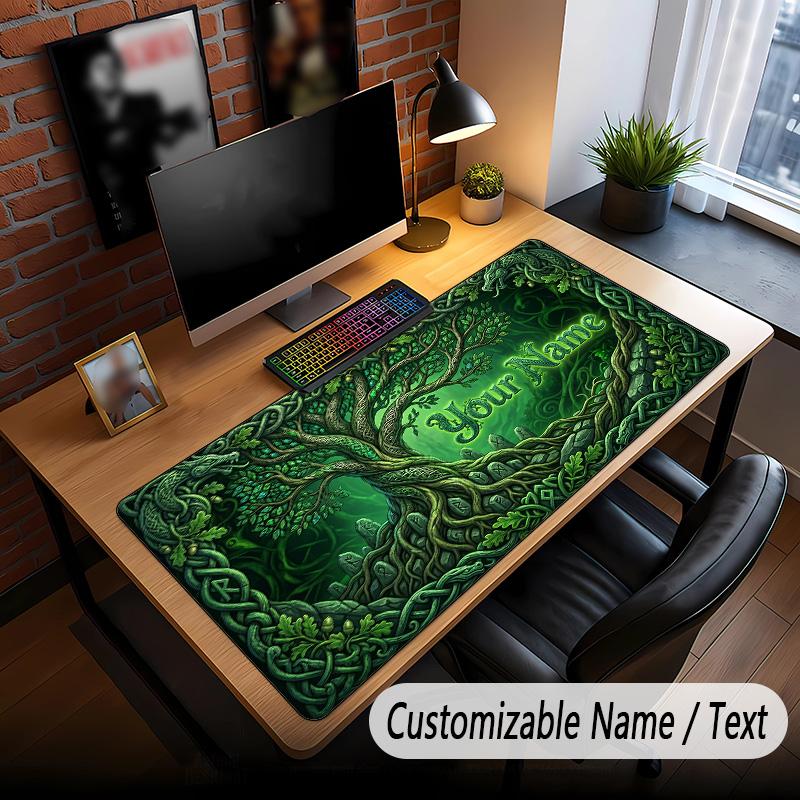 Sunset Landscape Theme Custom Mouse Pad Personalized With Name Text Customized Desk Mat For Office Home Decor