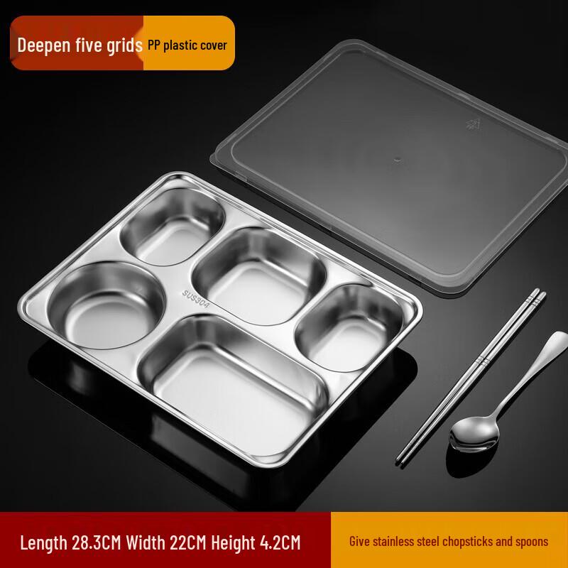 Stainless Steel Divided Lunch Tray