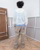 THEMUSEUMVISITOR Argyle Embroidered Regular Chino Pants (Beige)