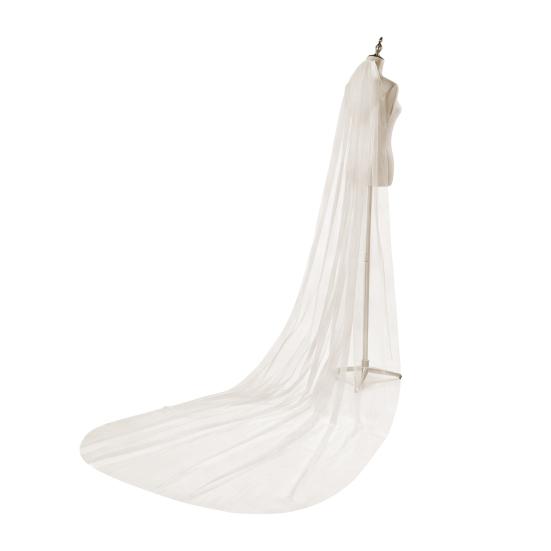 Bridal Veil Mesh Design Extra Long Wedding Veil Stunning Hairstyle Veil Scalp-friendly Soft Drooping Bridal Veil