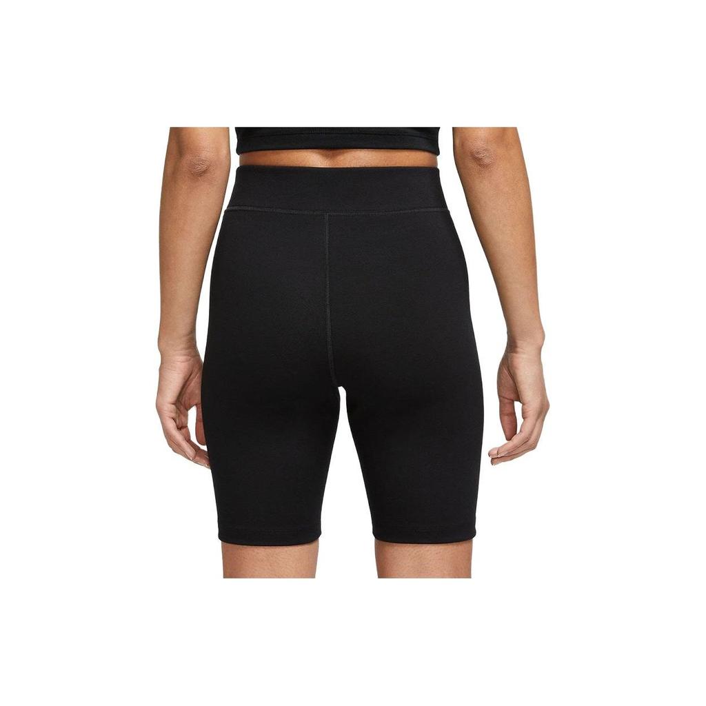 Nike Logo-Print Einfarbig Atmungsaktiv Mittelhoch Kompressionsshorts Damen Unterteile Schwarz DV7798-010