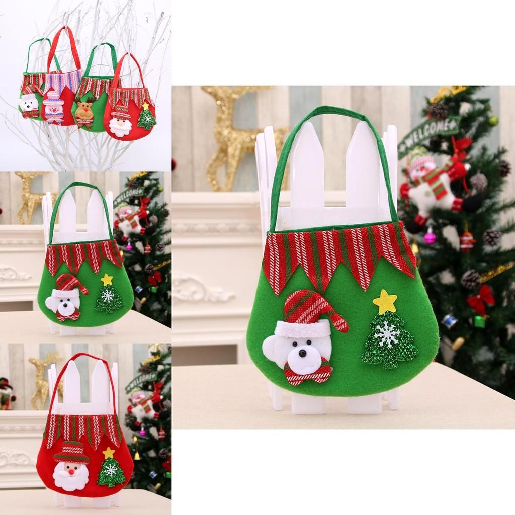 Christmas Gift Bag Set With Candy And Apple Designs For Holiday Parties