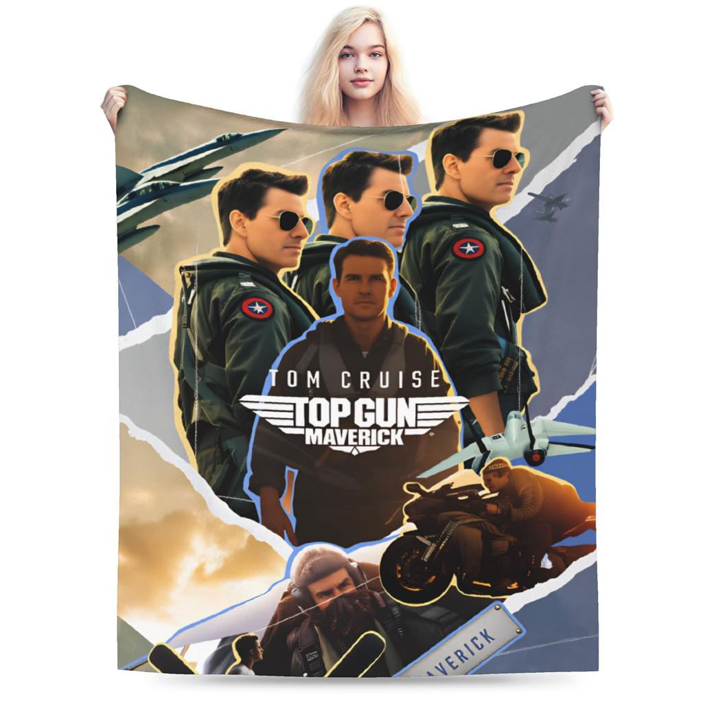 Top Gun Sign Tom Cruise Fighter Blanket Soft Pattern Plush Bedding Throws For Boy Girl Home Decor Flannel Bedspread Bed Cover