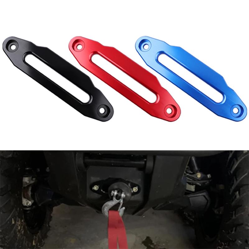 Aluminium 254mm 10" Zoll Bugöse für Synthetisches Windenseil Kabel Führung ATV UTV 8000-12000lbs Schwarz Blau Rot