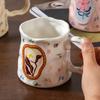 Hand Pinched Original Ceramic Mug High Aesthetic Design for Office Home Breakfast Coffee Tea Cup Gift