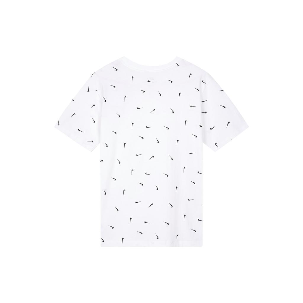 Nike Logo Print Rundhals Kurzarm T-Shirt Herren Oberteile Weiß DR7910-100