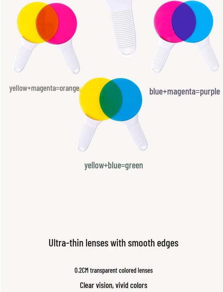 Translucent Primary Colors Filter Plate Toy for Early Education and Science Experiments