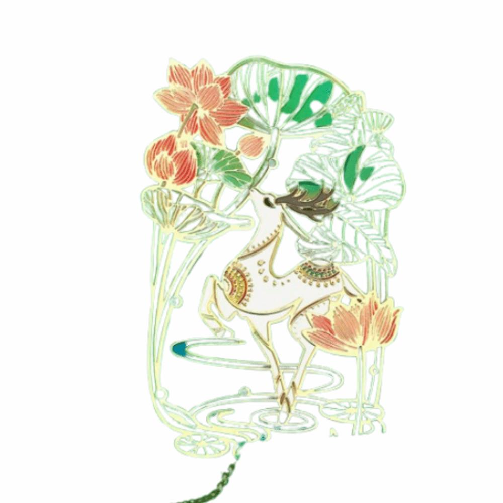 Tassel Pendant Chinese Beasts Bookmark Creative Metal Bookmark Hollow Metal Bookmarks Student Gift