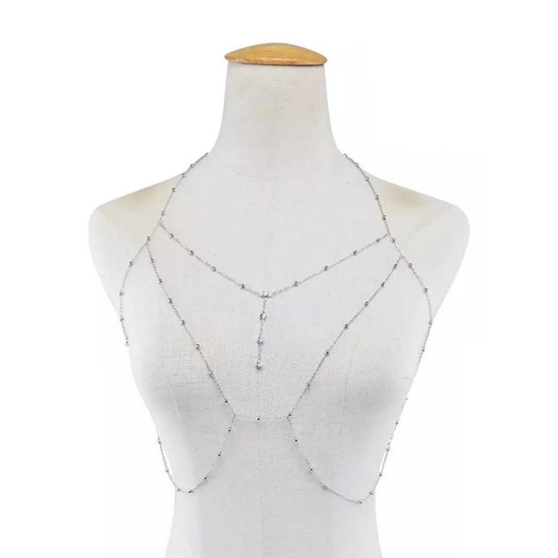 Breast chain Body chain Large size extended extension chain Fat necklace with jewelry Titanium steel does not fade Sexy premium breast chain