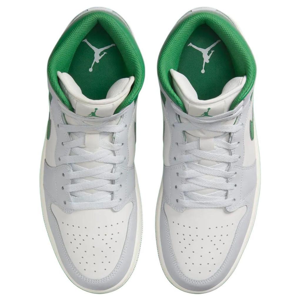 New JORDAN 1 Mid White Pure Platinum Pine Green DQ8426-142