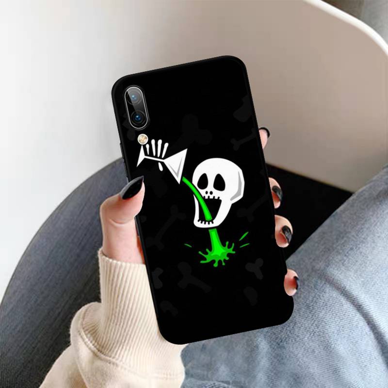 Yinuoda Funny Skull Currency Phone Case For OPPO A9 A7 A3S A1K F5 Reno 2 Z Realme 6 5 Pro C3 Vivo Y91C Y51 Y31 Y19 Y17 Y11 V17