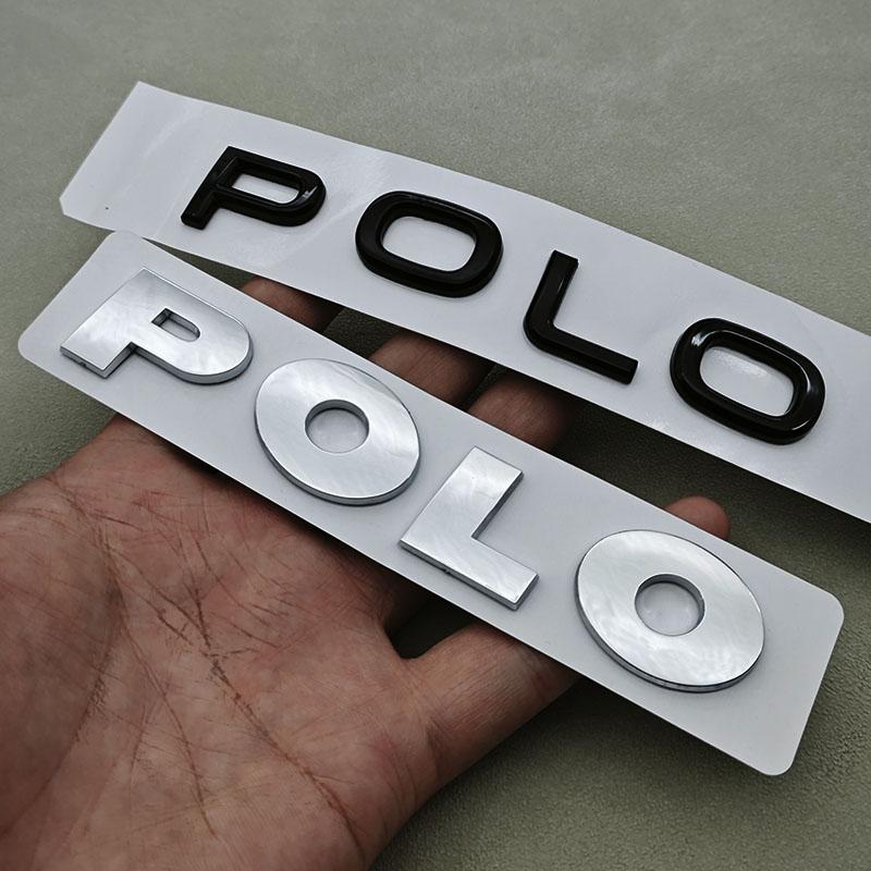 2026 Hot For Volkswagen VW 3D ABS Logo Polo Letters Badge Car Rear Trunk Emblem Sticker for Volkswagen VW Polo 4 5 6R 6C 6N 9N M
