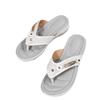 Women's Wide Width Beach Sandals, Metal Buckle Wedge Heel Slides, European Style Summer Casual Sandals for Women
