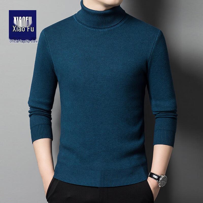 Xiaofu Men's Winter High-Neck Warm Knit Sweater