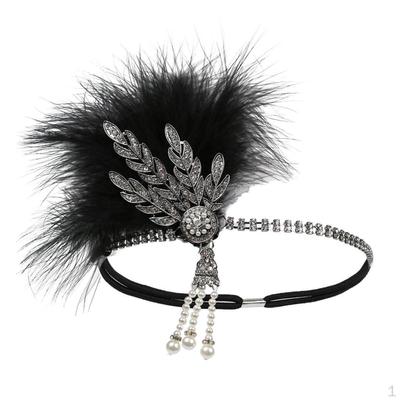 Headband Vintage Rhinestone Hair Band 1920s Costume Accessories for Women