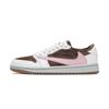 Travis Scott x Air Jordan 1 Амортизація Нековзка Низькі Винтажні Баскетбольні Кросівки Унісекс Білий Коричневий Рожевий DZ4137-700(Команда-)