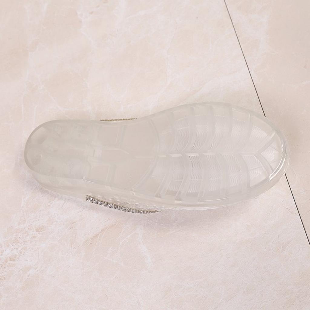 Women's Slip On Sandals Breathable Lightweight Casual Summer Shoes with Rhinestone Detail Comfortable Sole and Open Back Design