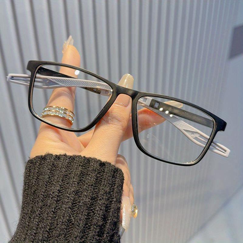 

Fashionable Blue Light Blocking Glasses for Men and Women Retro Color Block Design Ultra-Light Reading Glasses for Daily Use +100 черный серый