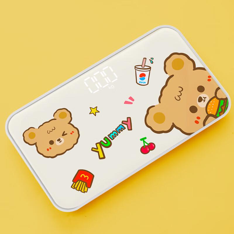 

Jinmiao Portable Electronic Weight Scale with Hamburger Bear Design