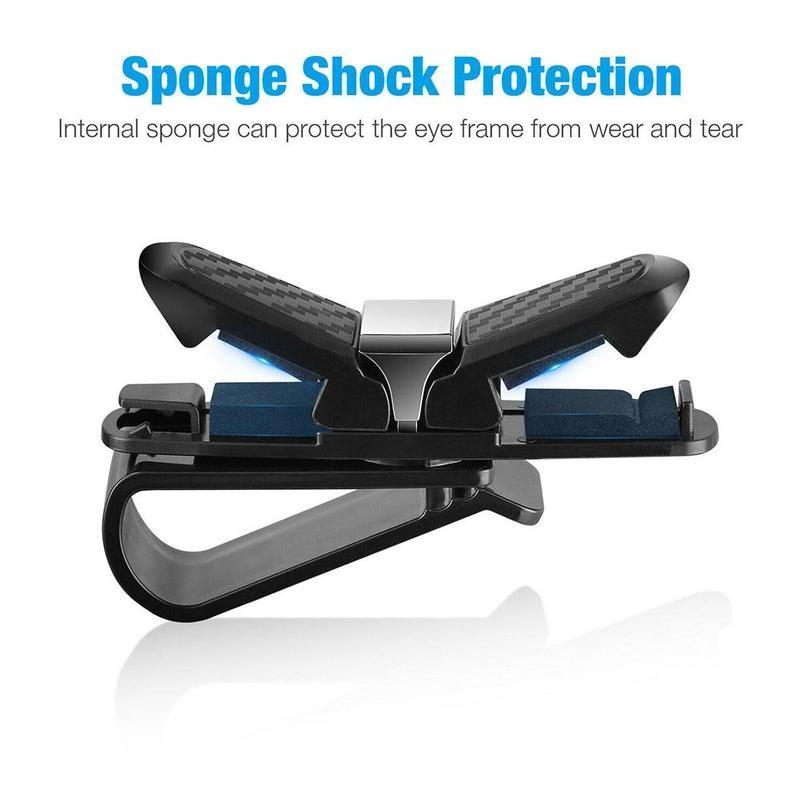 Car Sun Visor Sunglasses Holder Clip Portable Eyeglasses Mount Ticket Card Organizer Auto Interior Accessory