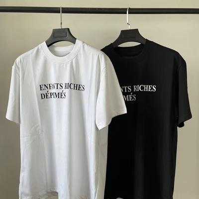 Summer ERD Retro Niche Trendy Brand Letter Round Neck Printing Slogan Women's Loose Short-sleeved Cotton T-shirt Street Wear