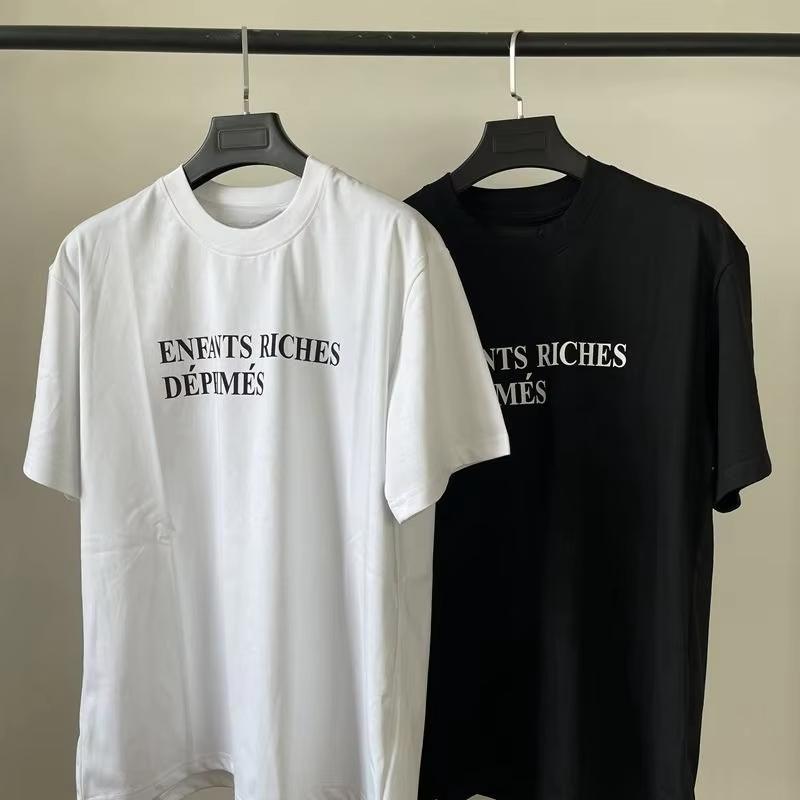 Summer ERD Retro Niche Trendy Brand Letter Round Neck Printing Slogan Women's Loose Short-sleeved Cotton T-shirt Street Wear