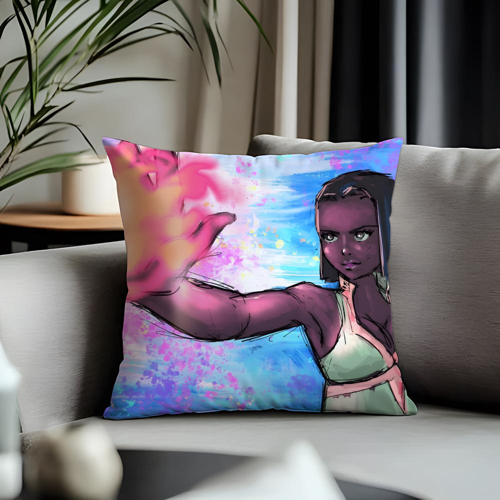 Fashion DDaveied Cushion Cover Antidustmite Pillowcase Invisible Zipper Silky Short Plush Sofa Cushion Cover