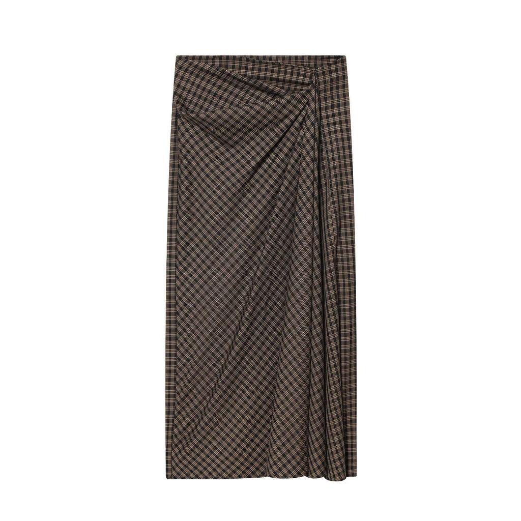 European Style 2026 Women's Slimming Pleated Plaid Skirt