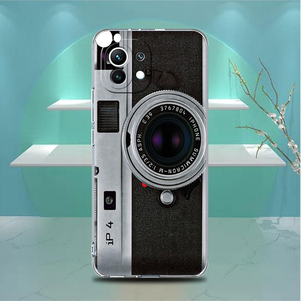 Vintage Camera Cassette Clear Case For Xiaomi Mi Poco X3 NFC M3 Pro F3 F1 11 Lite 12 Note 10 11T 9T Transparent Phone Cover