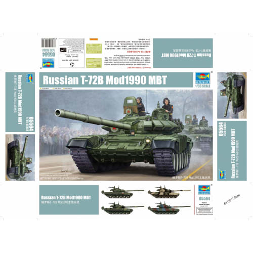 

Trumpeter 1/35 scale Soviet T-72B Main Battle Tank Mod. 1989 05564 Plastic Model