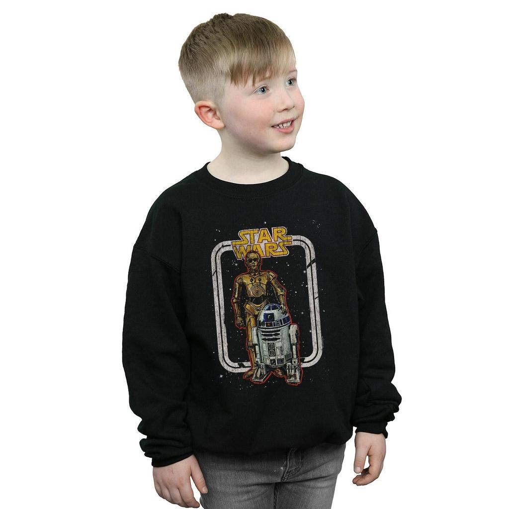 STAR WARS Jungen R2-D2 und C-3PO Vintage Sweatshirt