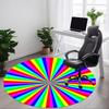 1pc Rainbow Wheel Chair Carpet for Office Non-Slip, Lightweight, Machine Washable Rug for Office, Room - Holiday Decoryy251016026