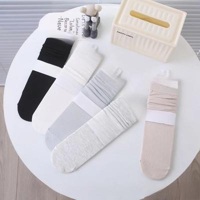 Ladies Spring and Summer Thin Breathable Hollow Tube Stack Socks