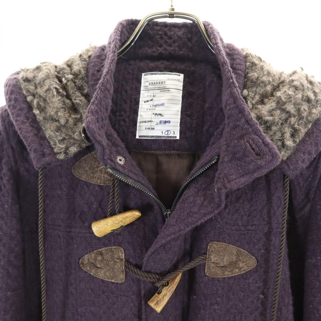 SHAREEF Made In Japan Wool Duffel Coat 2 Purple Made In Japan Men's Used