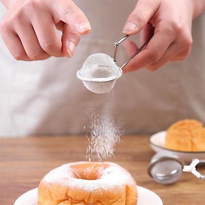 1 colador de acero inoxidable para polvo de matcha, colador de mano, colador de polvo, cuchara, herramienta para tamizar harina, herramientas para hornear.