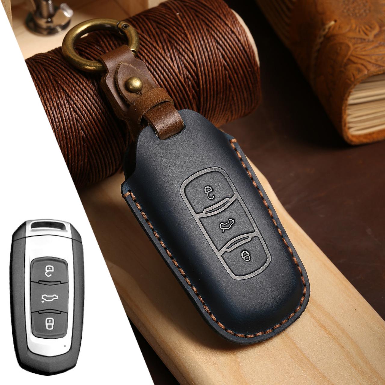 Чехол для ключа автомобиля для Geely Emgrand 7 GX3 Atlas GS NL3 Emgrand 7 EX7 GT GC9 Smart Remote синий