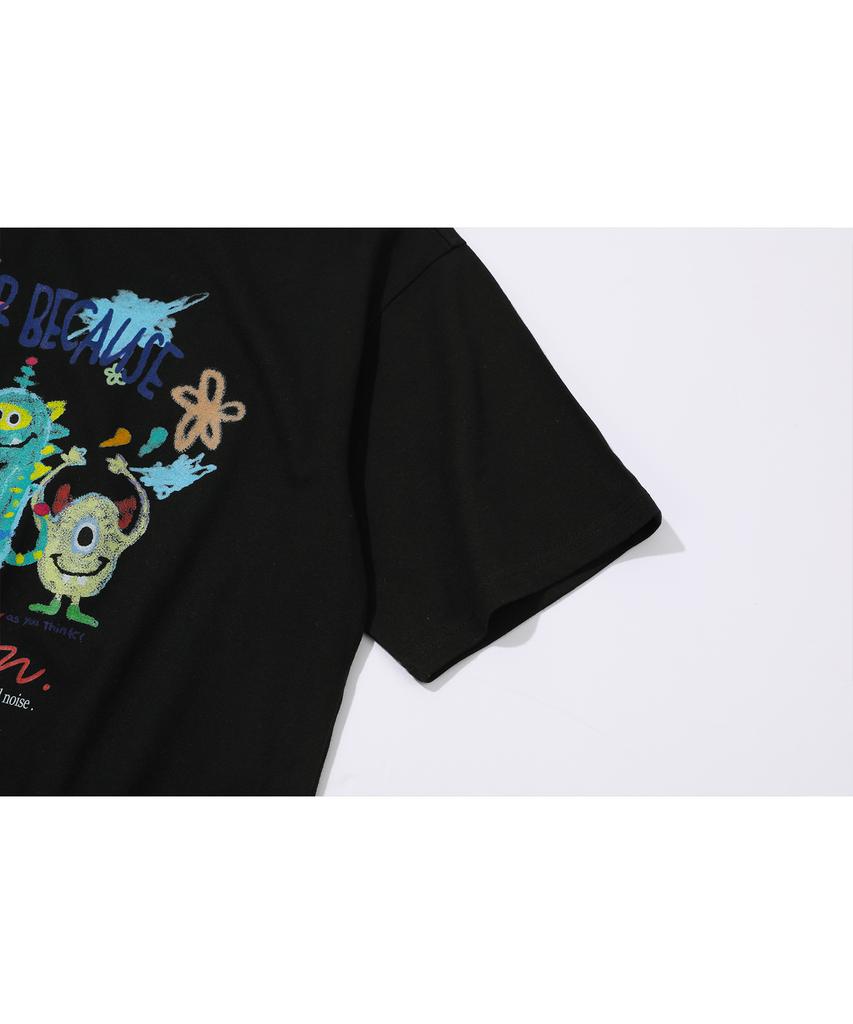 CPGN STUDIO Dtp Happy Day Short Sleeve T-Shirt Black