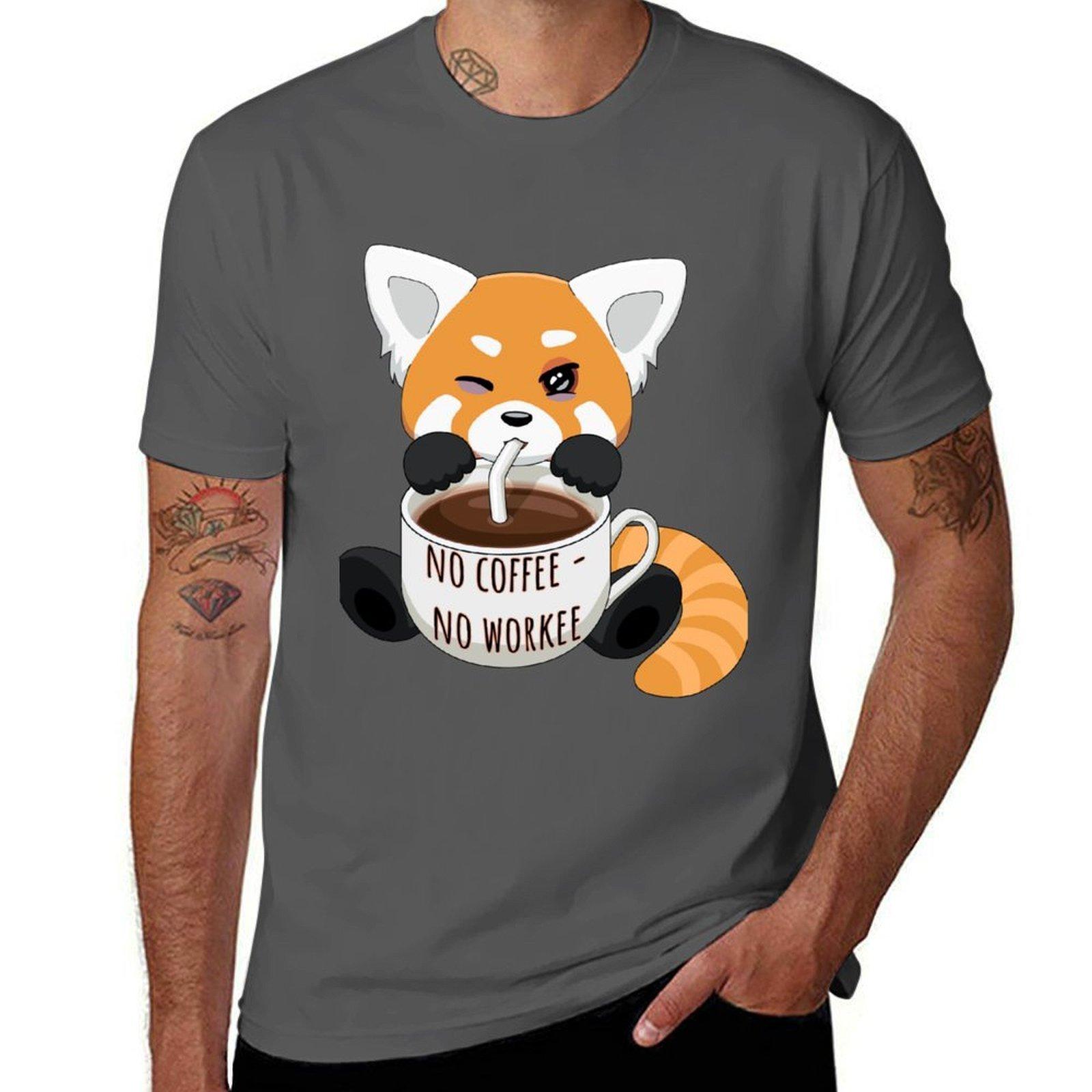 

No coffee - no workee T-Shirt t shirts for man graphic tees t shirt personalised T-Shirt 4XL