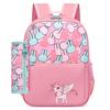 Fashionable Large Capacity Canvas Cartoon Backpack For Elementary School Kids Unisex