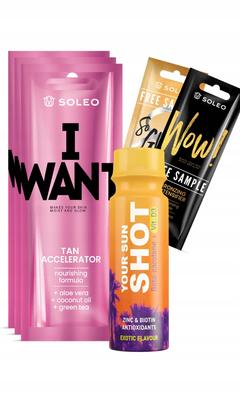 Soleo I Want 3x15ml Tanning Accelerator + Freebies