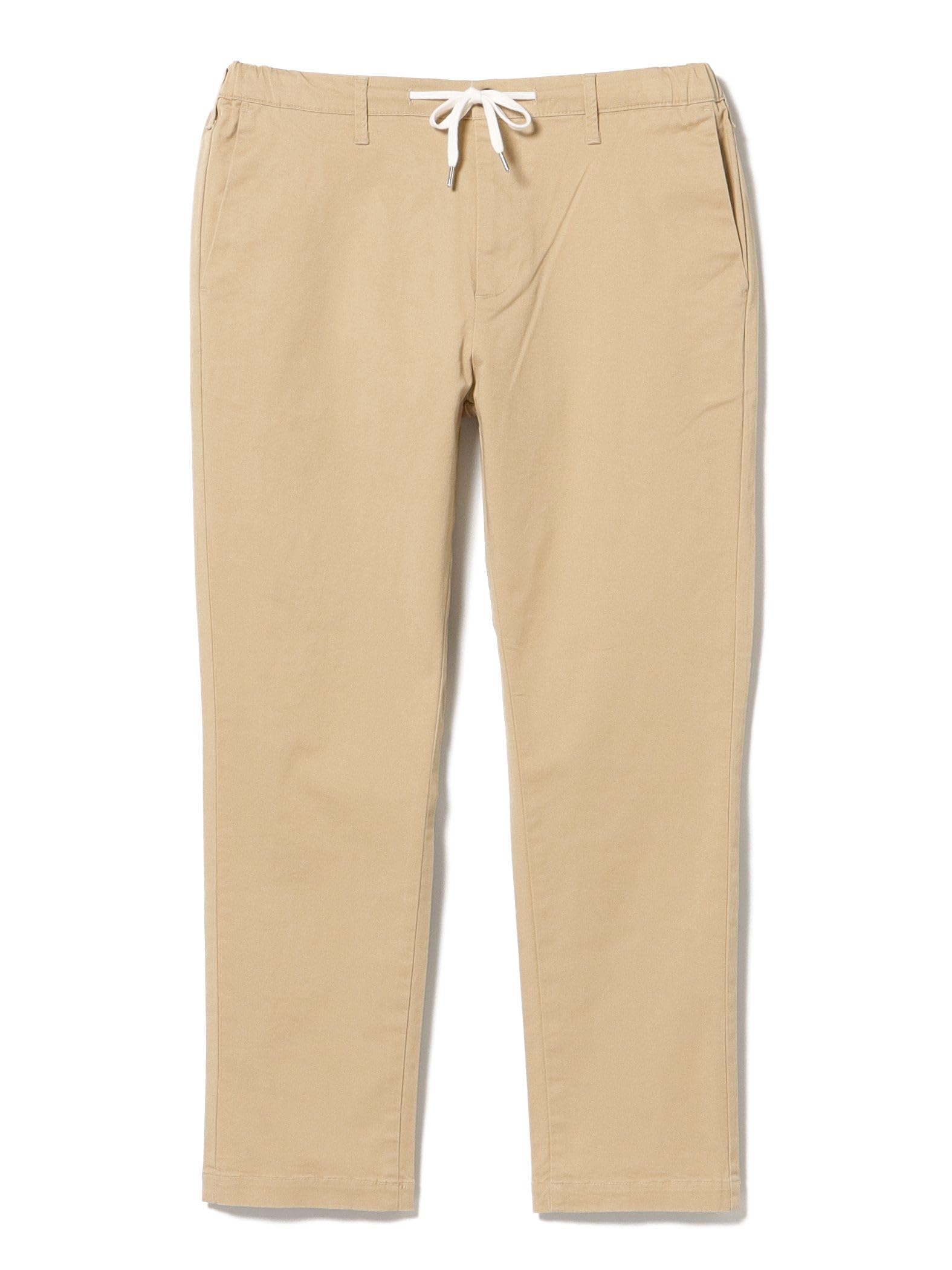 

Beams Heart Men s Twill Tapered Easy Pants, Beige, Size L, 42230160408