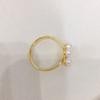 SHDIYAYUN Hot Sale 18K Gold Plated Cute Sea Shell Cat Claw Natural Freshwater Pearl Ring for Women