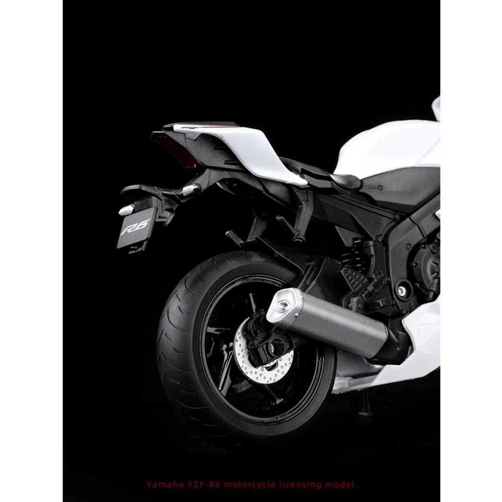 WELLY 1/12 Yamaha YZF-R6 Alloy Motorcycle Model Diecast Toy Cars Toys Racing Car Models for Childrens Vehicles Collection Gifts