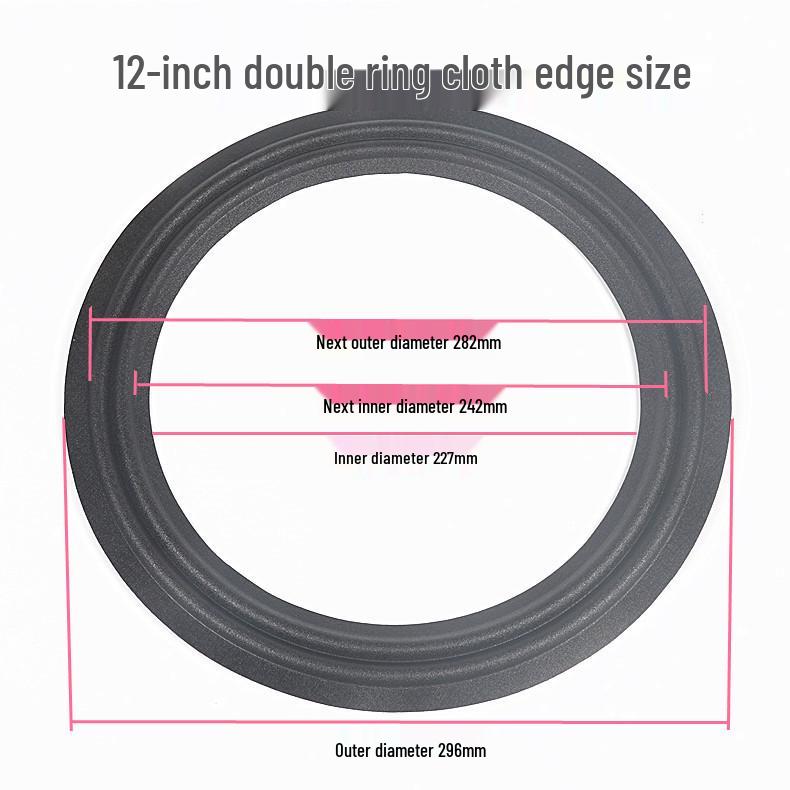 Double Fold Cloth Edge Speaker Repair Ring - 8", 10", 12" Cone Accessories