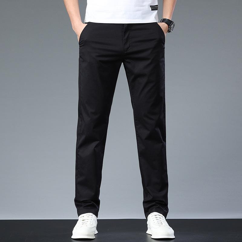 High End Light Luxury Casual Pants For Men'S Business Casual Slim Fit Elastic Straight Leg Men'S Pants