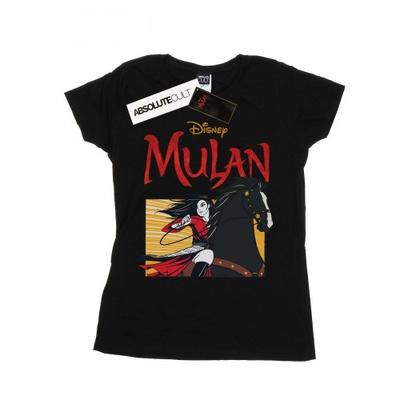 Camiseta de Algodão Feminina/Senhora com Estampa de Cavalo do Filme Mulan