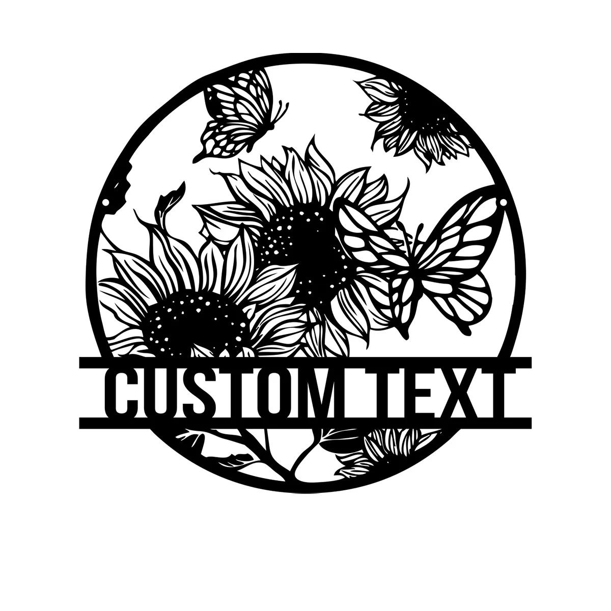 Metal Garden Stake Sign, Custom Name Flower Decor, Yard Art Stake, Personalized Garden Ornament, Outdoor Metal Plant Marker чёрный