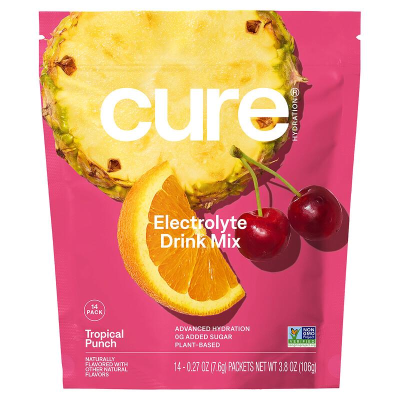 Mélange pour Boisson Électrolytique, Punch Tropical, 14 Sachets, 0,27 oz (7.6 g) Chaque