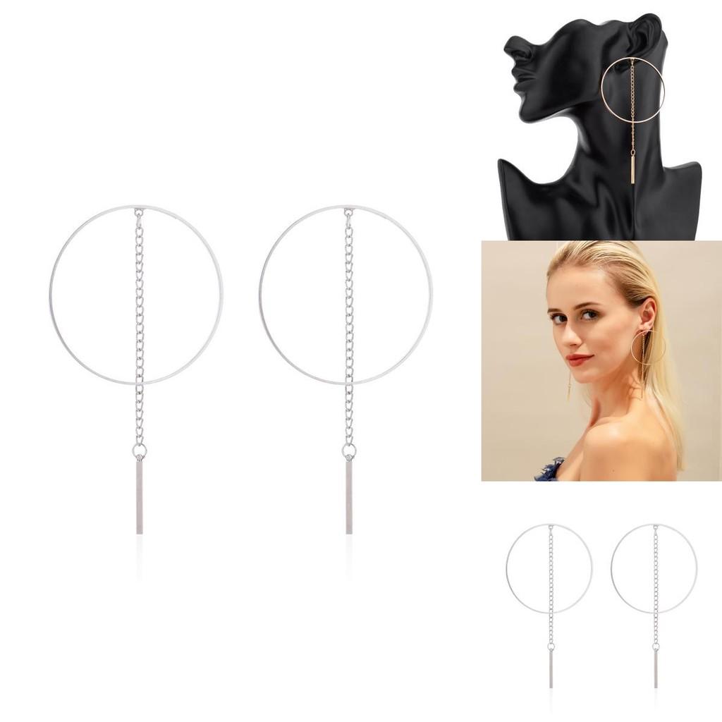 Chic Alloy Tassel Earrings For Women Fashionable European American Style