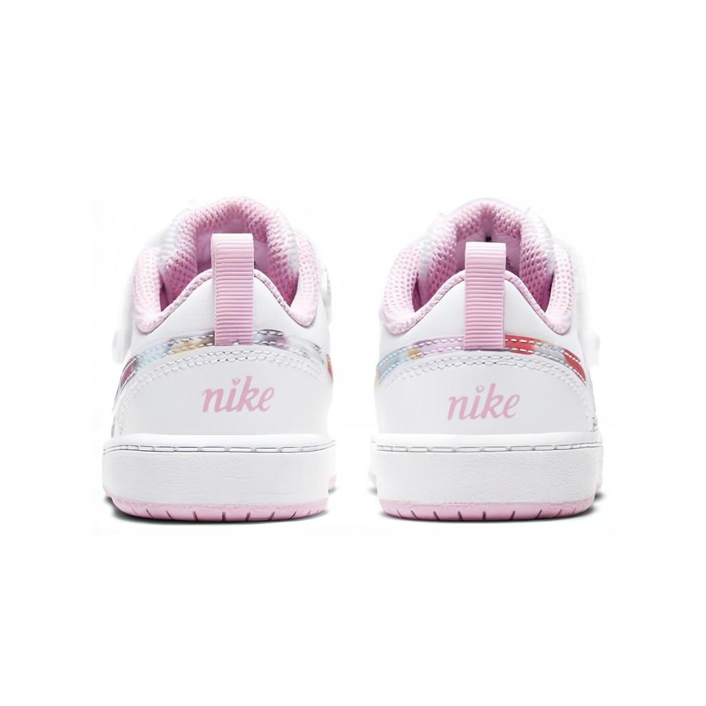 (TD) Nike Court Borough Low 2 SE 'White Pink' Baby CZ6614-100